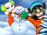 Talking Tom Playing Snowballs game thumbnail